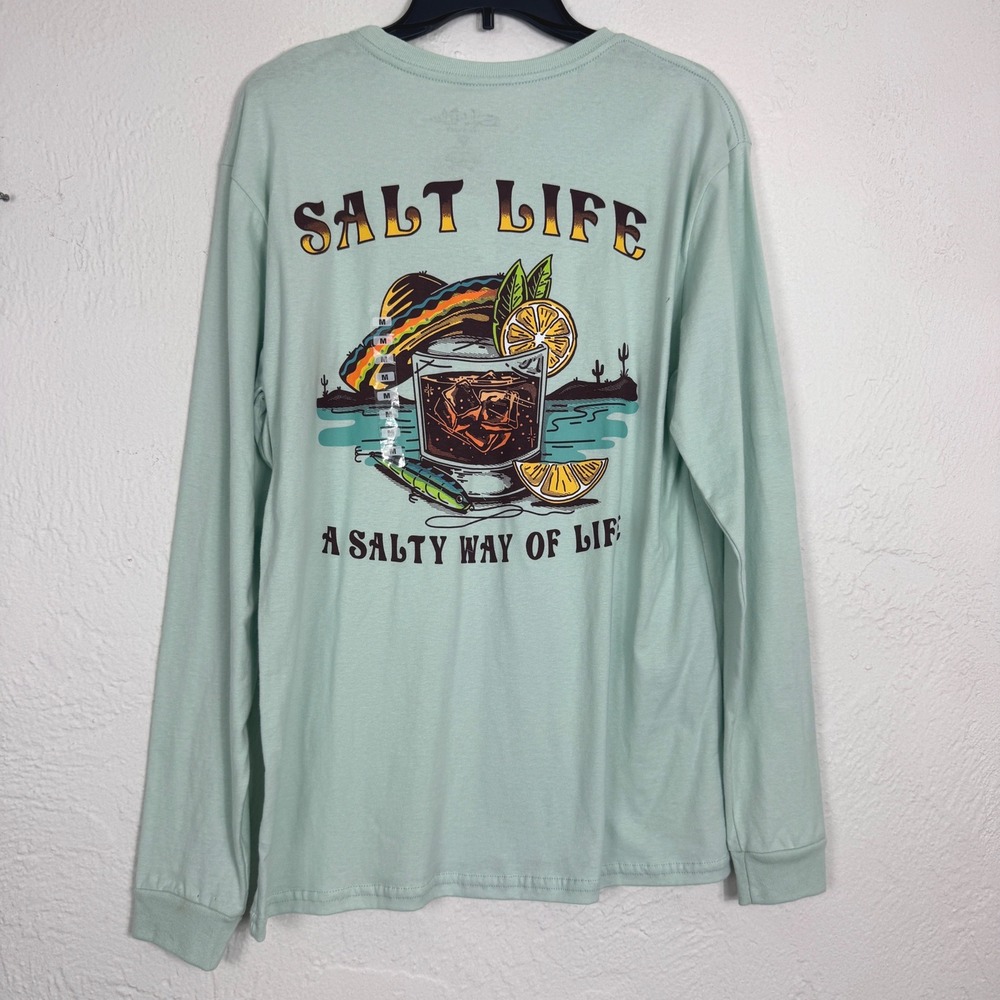 Bundle of 2 Salt Life Mens Long Sleeve Graphic T-Shirts Size Medium - Picture 4 of 10